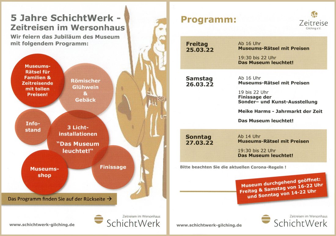 Flyer Museum Zeitreise Gilching